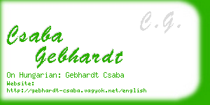 csaba gebhardt business card